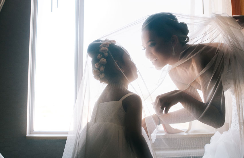 Toronto Bride and flower girl